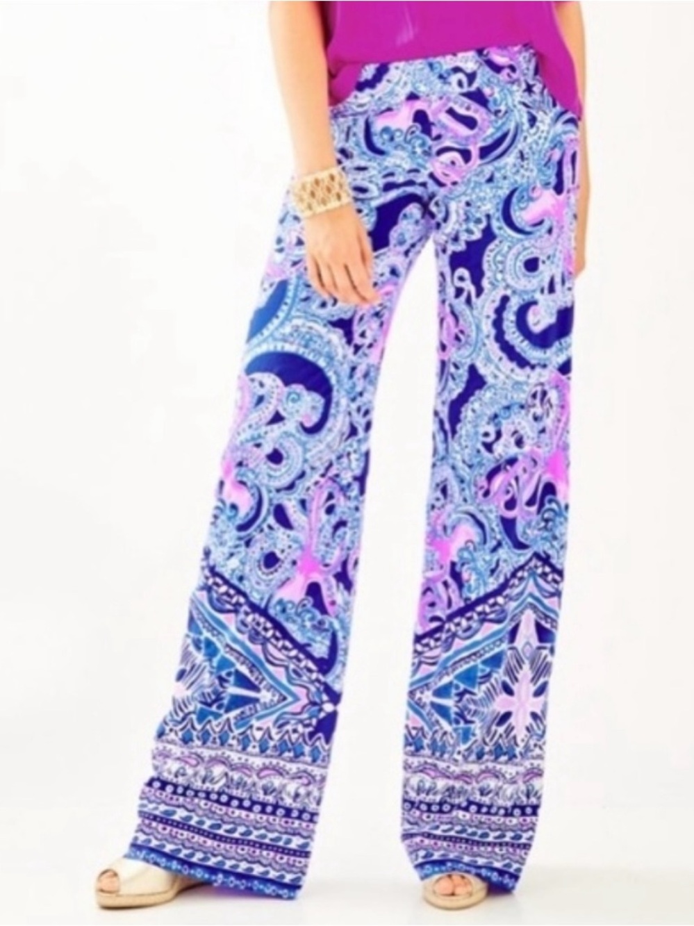 Lilly Pulitzer palazzo pants - blue grotto